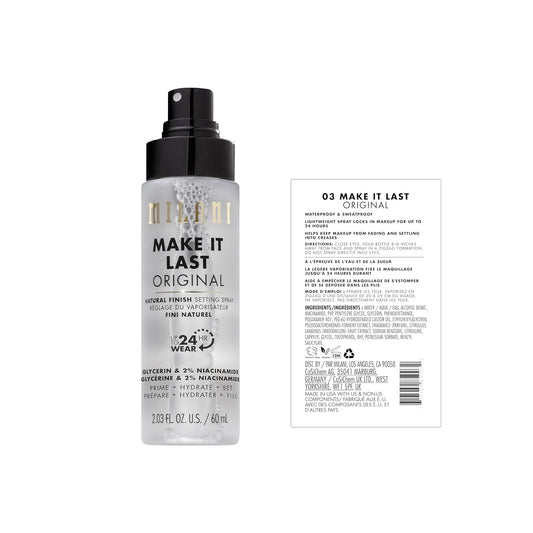 Setting Spray + Primer, Make It Last Original - Natural Finish with Niacinamide for Hydration, Setting Spray for Makeup and Face Primer, 3-In-1 Prime + Hydrate + Set, 2.03 Fl. Oz
