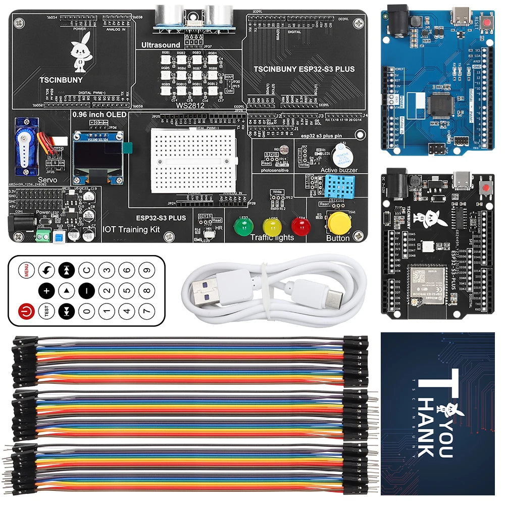 Tscinbuny Complete Kit for Arduino Programmable IoT Development ESP32 S3 PLUS Starter Kit Professional Educational Kit