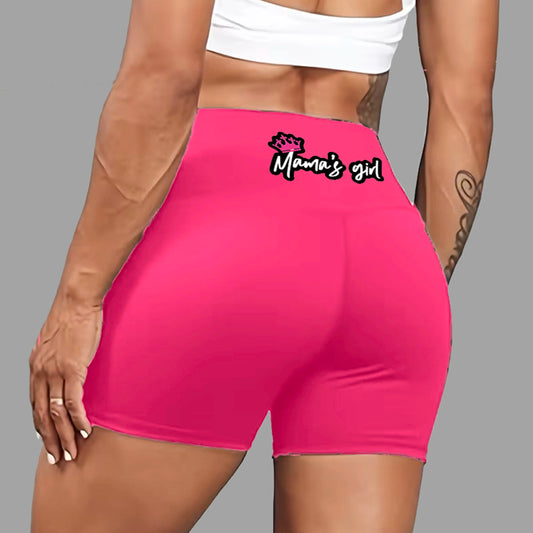 Mamas Girl Crown Slogan Print Workout Shorts Cute Edgy US Local Warehouse
