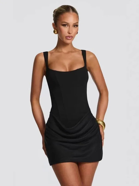 New Women's Sleeveless Hip Hugging Spicy Girl Tie up Short Skirt Source Wholesale