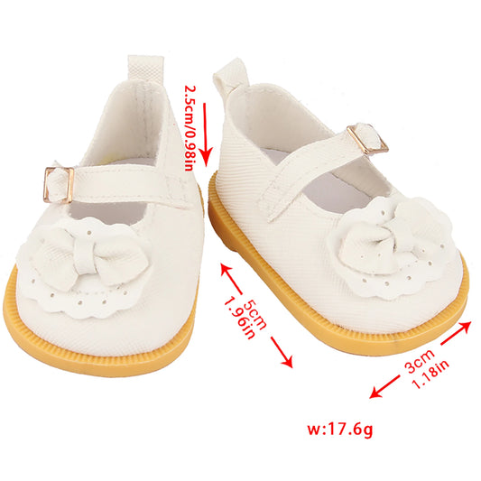 MSYO 18 Inch Doll Shoes for American Toy Girl, Fits 45cm Dolls, Random 6 of 10 Styles