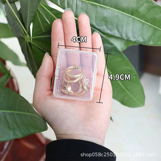 Jewelry Box Jewelry Storage Box Anti-oxidation Box Earrings Card Transparent Multi-compartment Portable Multifunctional Storage Box