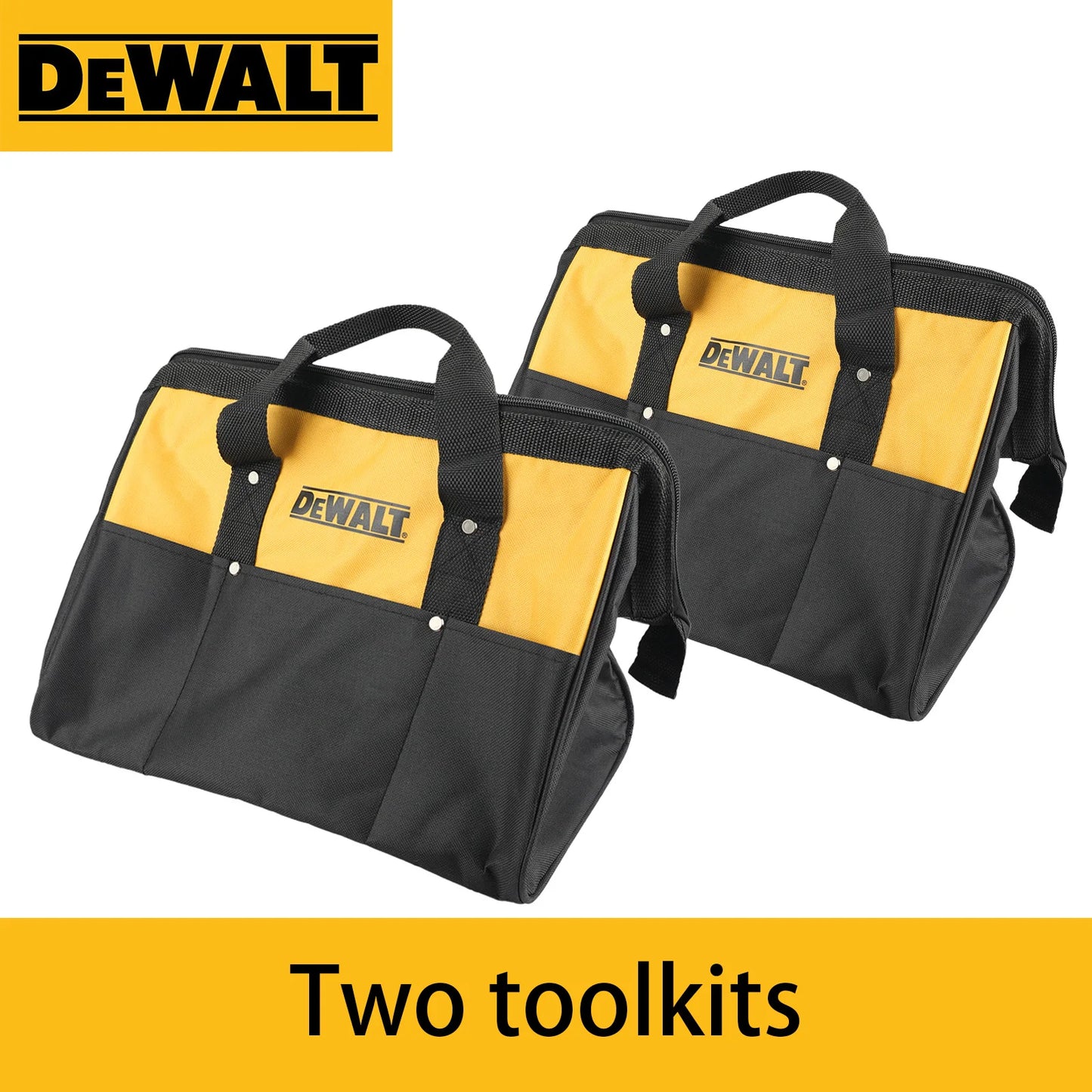 DEWALT multifunctional tool kit, electric wrench, screwdriver, metal hardware accessories, durable storage tool, handbag.ST37