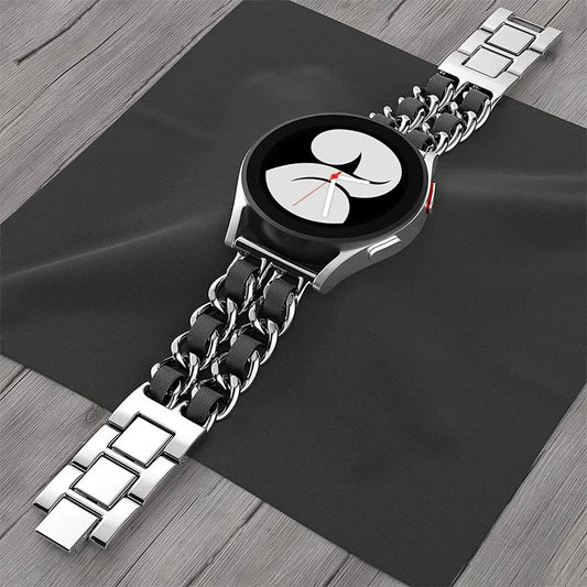 Luxury Leather+metal Band For Xiaomi Redmi Watch 5 Active Wristband Strap For Redmi Watch 5 Lite Correa 22mm Bracelet Accessorie