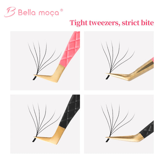 Bella moça Lash Tweezers Stainless Steel Eyelash Nail Tools Accurate Tweezers Nippers Pointed Clip Set Makeup Tools