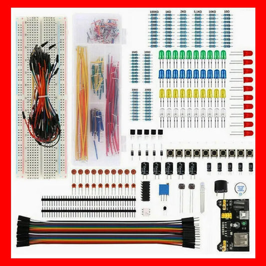 Electronic Components Electrolytic Capacitor Resistor, LED 830 Hole Breadboard Kit, UNO R Component Pack, Beginner Start