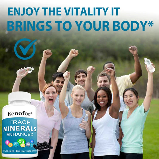 Multimineral Supplement Complex with Copper, Zinc, Selenium, Boron for Immune, Skin, Bone, Support - 120 Capsules