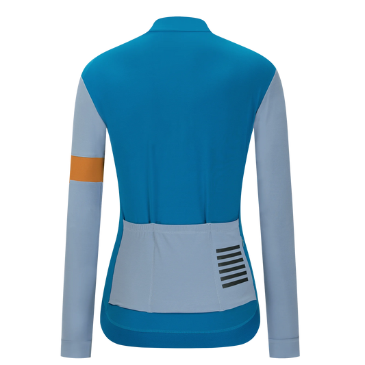 YKYW Women's Windbreak Thermal Fleece Jacket Pro Team Long Sleeve Cycling Jersey MTB Bike Maillot T Shirt Bicycle Clothing