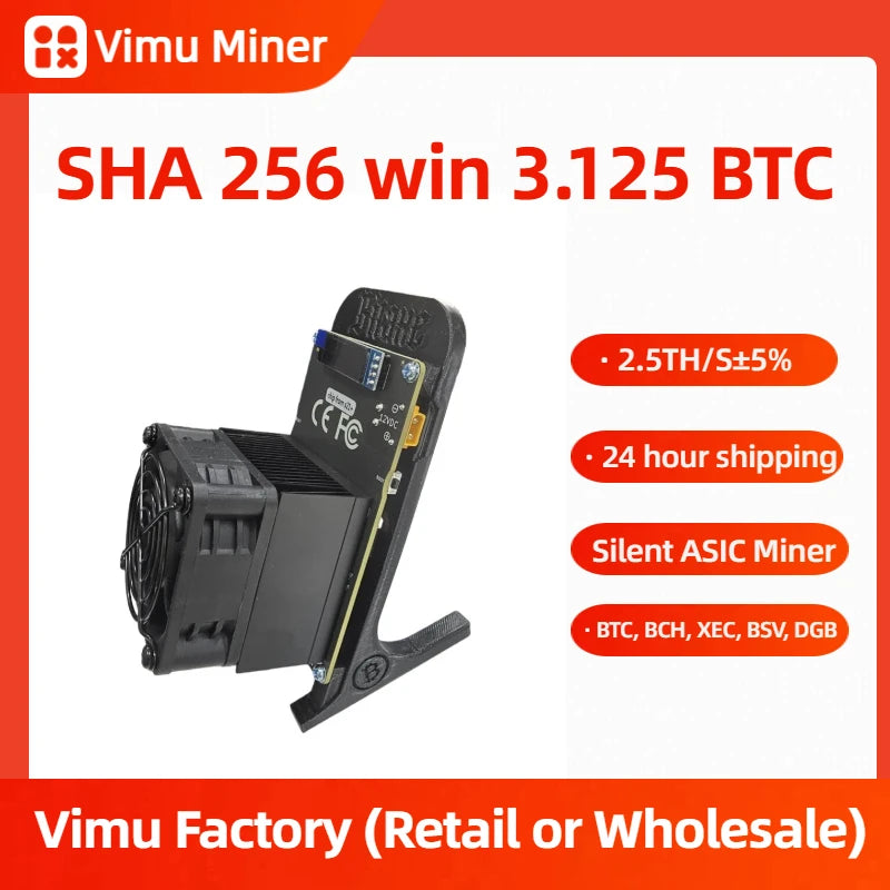 Reliable Bitaxe 801 Bitcoin Solo Miner|2.55TH/s Dual BM1370 ASIC Chip|Open-Source Low-Noise BTC Mining Machine