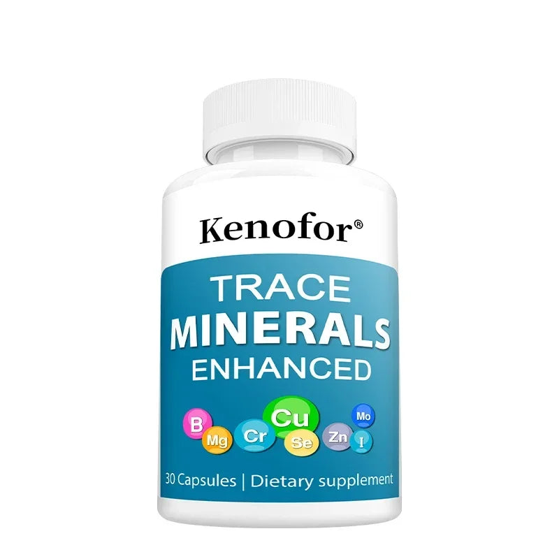 Multimineral Supplement Complex with Copper, Zinc, Selenium, Boron for Immune, Skin, Bone, Support - 120 Capsules