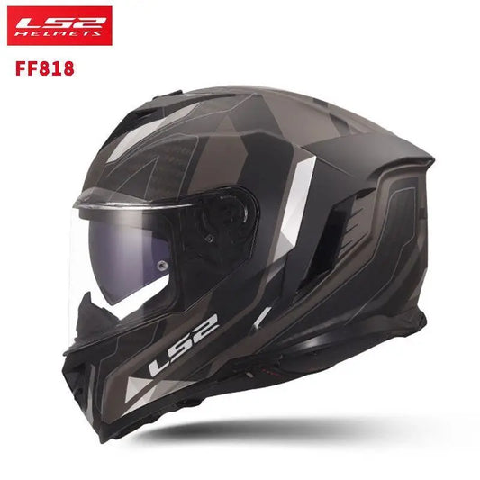 LS2 FF818 Motorcycle Helmet Full Face Double Lens Off-road Racing Helmet Men Breathable Cascos Para Moto DOT Casco Moto