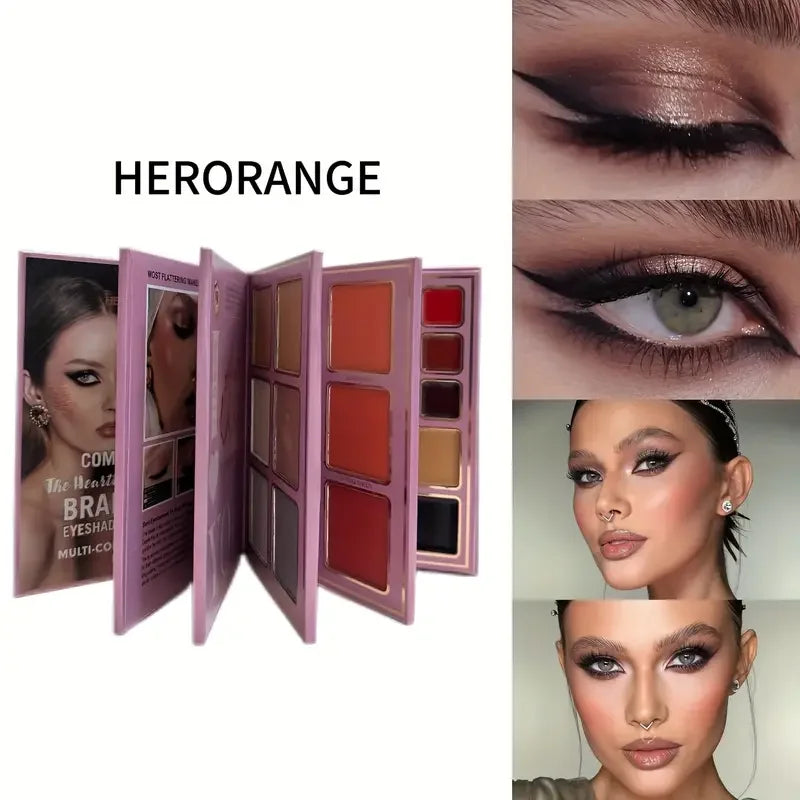 78 Colors Glitter Eyeshadow Palette Matte Waterproof Bookish Eyeshadow Palette Collection Blush All-in-One Multi-Color Makeup