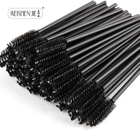 MEISHENJIE Hot Sale Eyelashes Brush Comb 5-50 PCS Eye Lashes Extension Mascara Wands Makeup Professional Makeup Beauty Tools