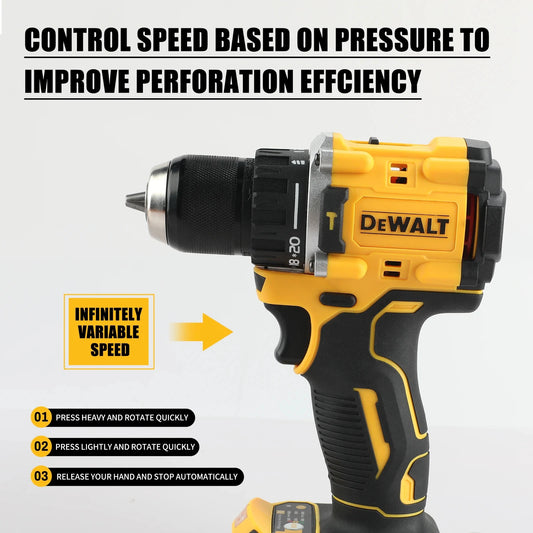 DEWALT DCD805 20V Impact Drill Cordless Electric Power Tools Brushless Screwdriver Multi-Function Hand Drill