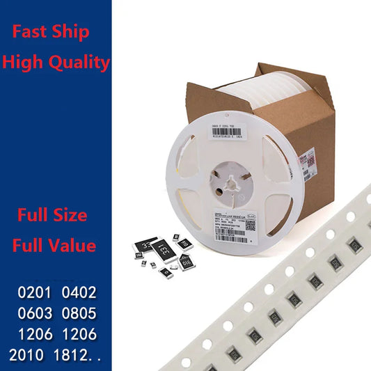 100pcs/lot SMD Chip Resistor 0603 10K Ohm 5% 1/8W Chip Resistors 0 ohm~10M Ohm 0R 22R 47R 1K 4.7K 4K7 33K 51K 10K 100K