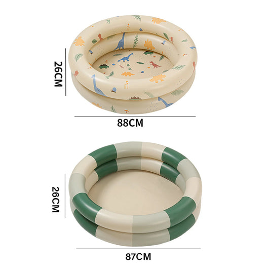 Inflatable Pool Baby Retro Blow Up Swimming Pool Family Cute Style Thickened Water Pool