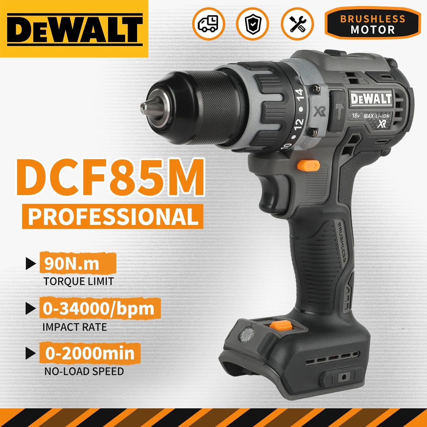 Dewalt DCF85m Cordless Brushless Impact Drill Brushless Drill Multifunctional Rechargeable Portable 20V Battery Power Tools