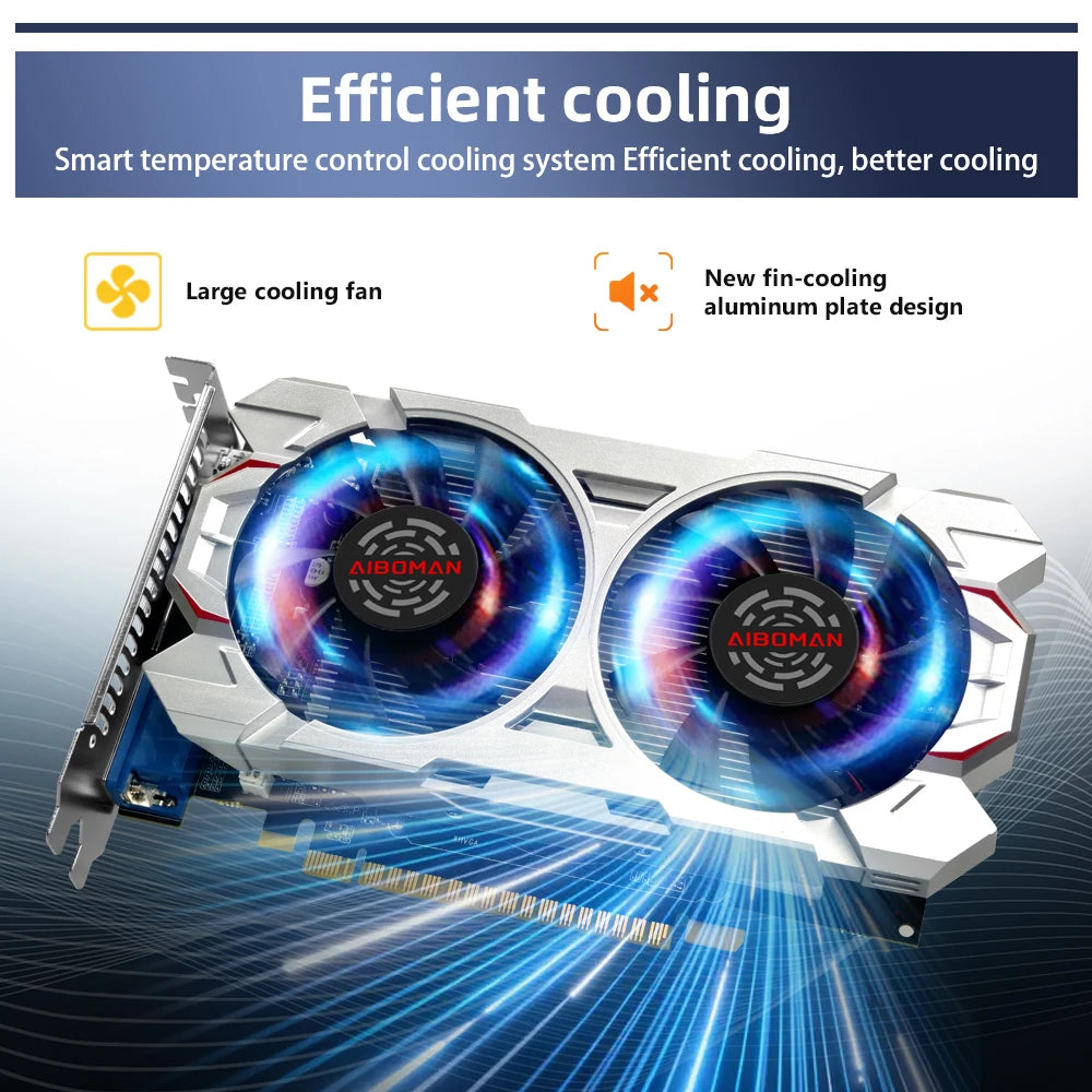 AIBOMAN GTX750Ti 4GB Graphics Card Gaming GDDR5 Computer GPU Video card for Work