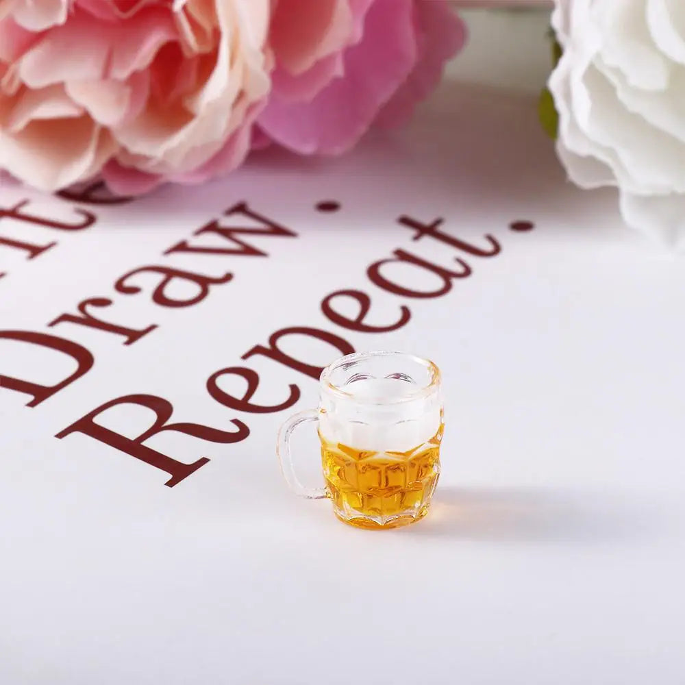 Furniture Dollhouse Accessories Dollhouse Miniature Beer Cup Miniature Scene Model Mini Lemon Cup Drinks Mini Beer Mug