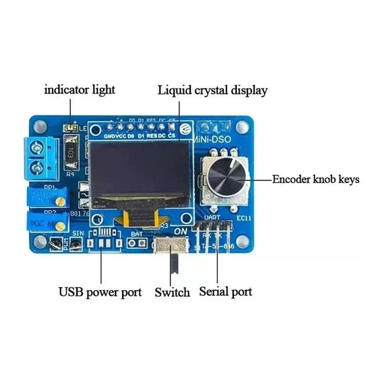 STC8K8A Microcontroller Kit DIY Mini-DSO LCD Digital Oscilloscope Kit Electronic Welding Training Production Parts Tools