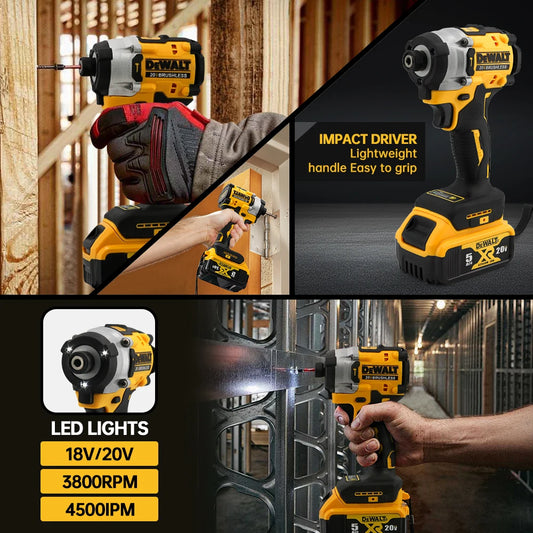 Dewalt DCF860 Wireless Brushless Screwdriver 20V Lightweight Impact Electric Tool Portable Power Drill for Home Improvement