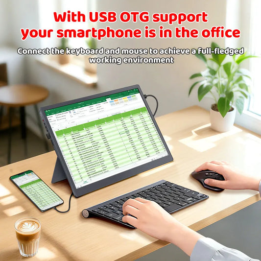 HAILESI S123 Portable monitor 12.3 inches, 2.4K,2400x1600,Switch 2 Dock Not Required,OTG Compatible, 3:2 Screen 380nit