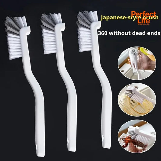 1/2/3Pcs Cleaning Cup Brush Japanese Style Sink Brush with Long Handle Elbow Design Tail Hole Wall Hanging Crevice Cleaning