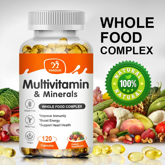 Multivitamin & Minerals Supplement,with Probiotics, Supports Digestive Health, Immunity, Heart Function, Energy & Antioxidant