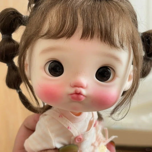 New BJD doll 1/6-zhuzhubao large head series doll resin material DIY makeup doll model toy Multiple from stock