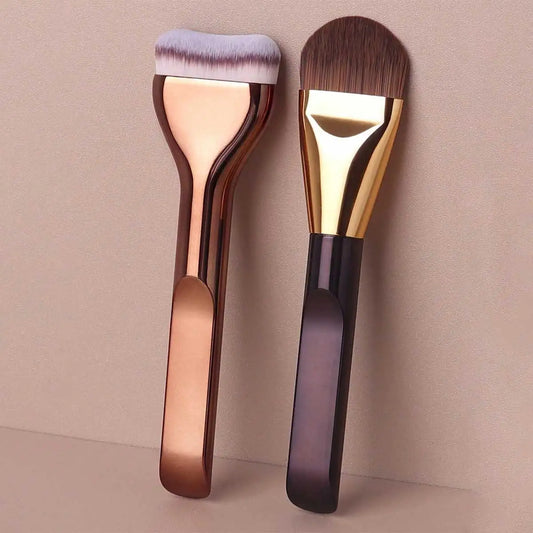 MAANGE 2pcs Foundation Makeup Brushes Set Ultra Thin Top Mask Brush For Liquid Cream Cosmetics Blending Beauty Tool Premium Gift