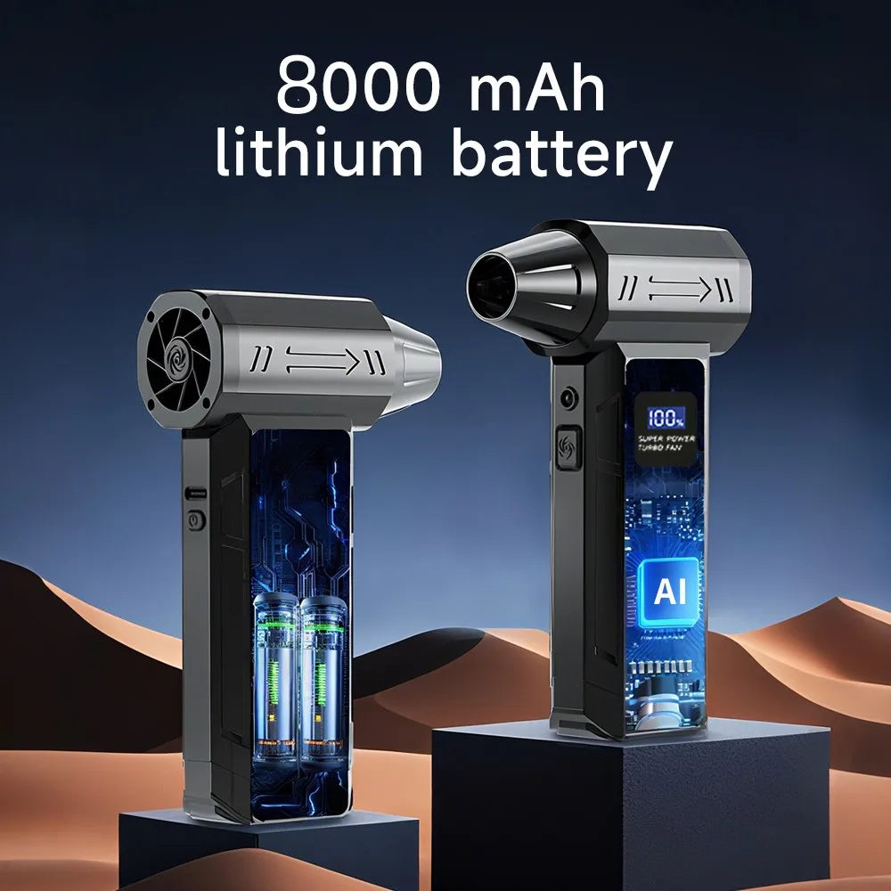 Powerful Turbo Fan 990000RPM Electric Air Blower Multi-Purpose Rechargeable Blower Brushless Motor Car/Home/PC/Outdoor Tool