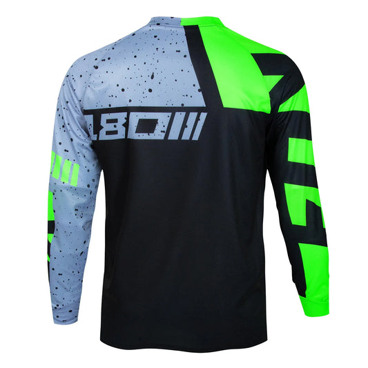 Men's Letter Pattern Long Sleeve Cycling Jersey Mtb Motocross off Road Top Breathable Loose Fit Dirt Bike Riding Cycling Top