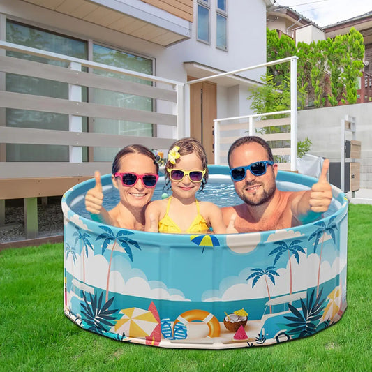 Children's swimming pool, diameter 90/120/160 cm inflatable and foldable outdoor large-size children's paddling pool summer pet