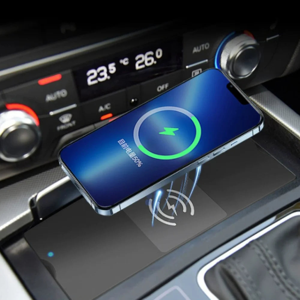 Fast Phone Charger For A6 C7 A7 S6 RS6 S7 RS7 2011-2018 Mobile Stand Holder Wireless Charging Usb Quick Charge Trim Interior