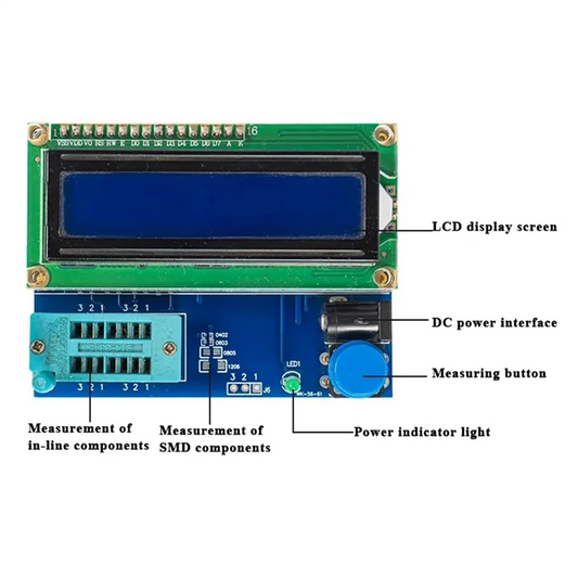 Transistor Tester DIY Kit Can Replace A Multimeter For Electronic Measurements Such As Resistance And Inductance-AT64