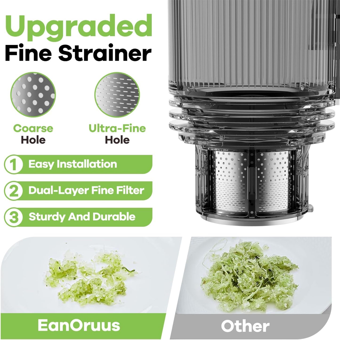 Cold Press Juicer, 5.8" Wide Feed Chute Juice Extractor Machine with 400W, High Juice Yield, Slow Masticating Juicer for Whole Vegetables & Fruits, Silver