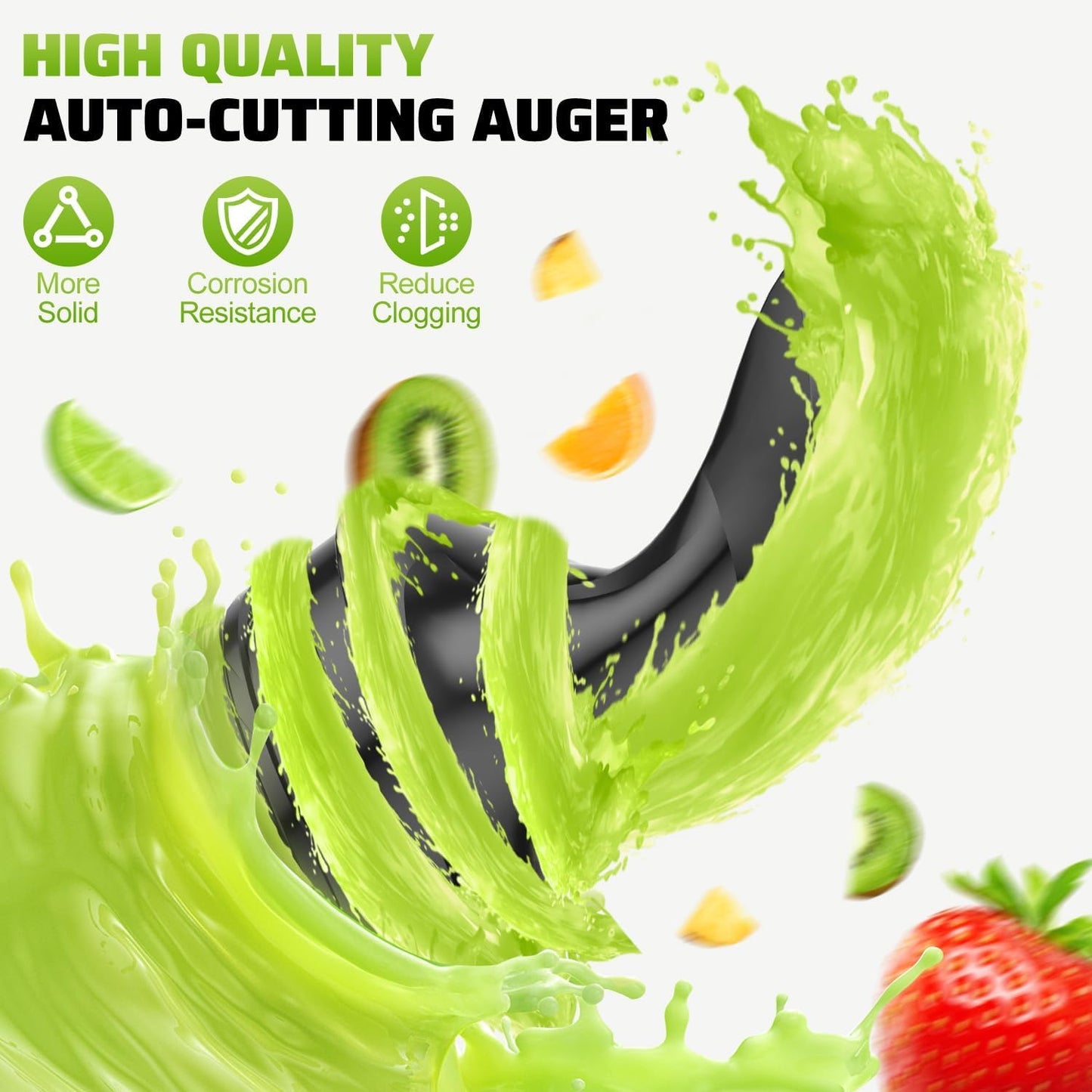 Cold Press Juicer, 5.8" Wide Feed Chute Juice Extractor Machine with 400W, High Juice Yield, Slow Masticating Juicer for Whole Vegetables & Fruits, Silver