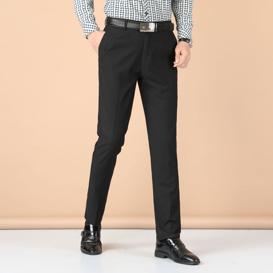 Men's Business Wear Slim-fit Trousers Spring and Autumn Casual Men's Wear Youth Work Dress Work Black Business Suit