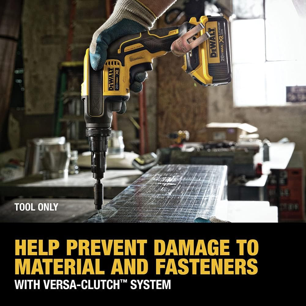DEWALT 20V MAX XR Screw Gun, Versa-Clutch, Adjustable Torque, Tool Only (DCF622B)
