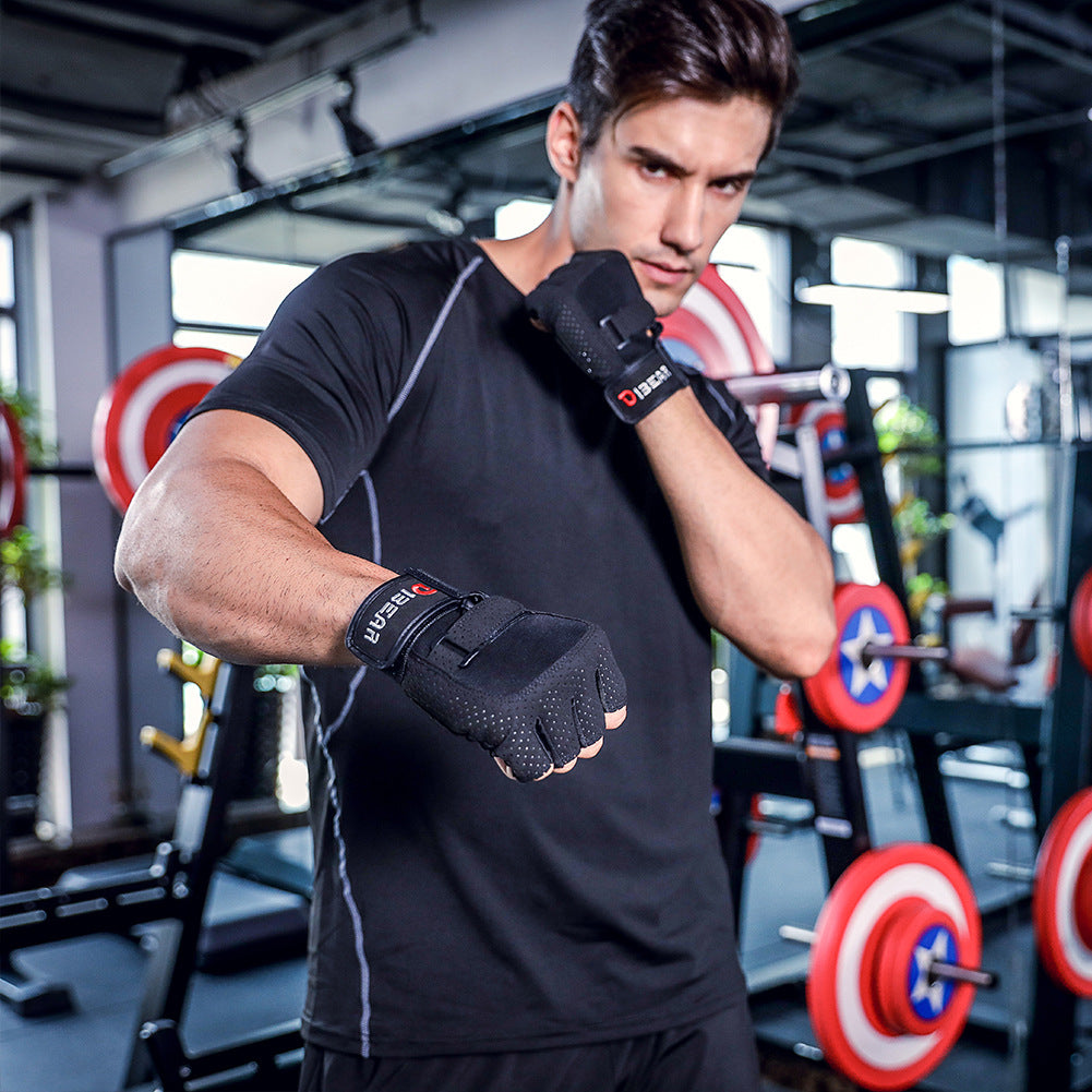 Cross-Border Dibear Manufacturer Spot Wholesale Fitness Gloves Exercise Cycling Weight Training Outdoor Sports Breathable
