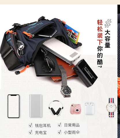 New Multifunctional Outdoor Waist Bag Sports Men's Shoulder Crossbody Bag Waterproof Chest Bag Cycling Climbing Large Capacity Waist Bag