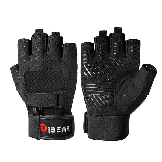 Cross-Border Dibear Manufacturer Spot Wholesale Fitness Gloves Exercise Cycling Weight Training Outdoor Sports Breathable
