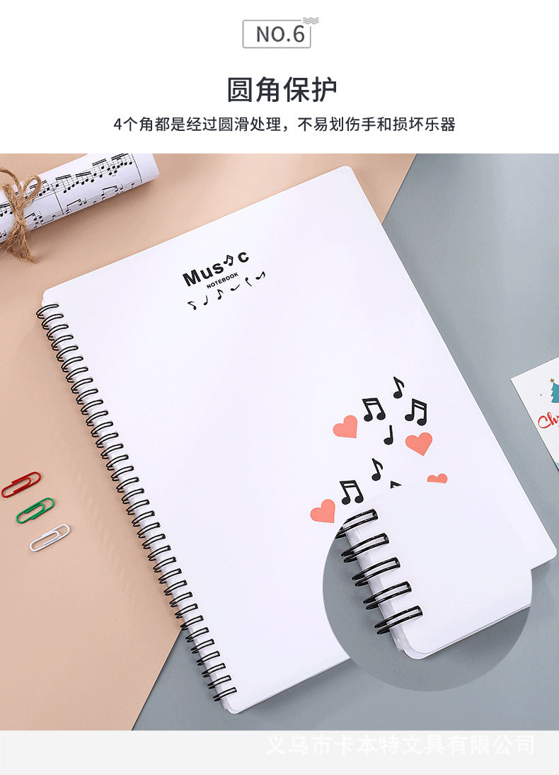A4 New Information Booklet Loose-Leaf Transparent Insert Bag Music Score Folder Piano Music Score Folder Student Picture Folder Storage Book