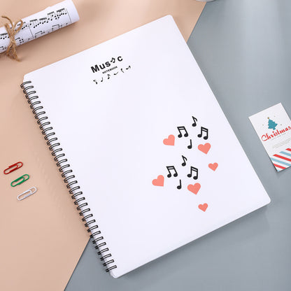 A4 New Information Booklet Loose-Leaf Transparent Insert Bag Music Score Folder Piano Music Score Folder Student Picture Folder Storage Book