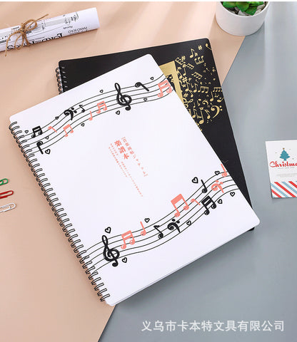 A4 New Information Booklet Loose-Leaf Transparent Insert Bag Music Score Folder Piano Music Score Folder Student Picture Folder Storage Book