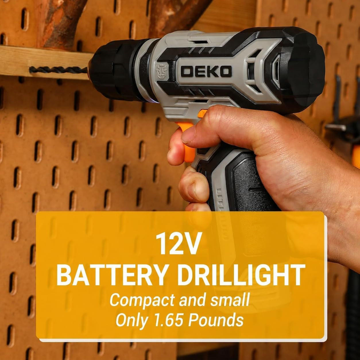 Power Drill Tool Set Kit:  Cordless Drill Tool Box with 12V Battery Electric Drill Driver for Home Hand Repair Power Tools Sets Drills Case
