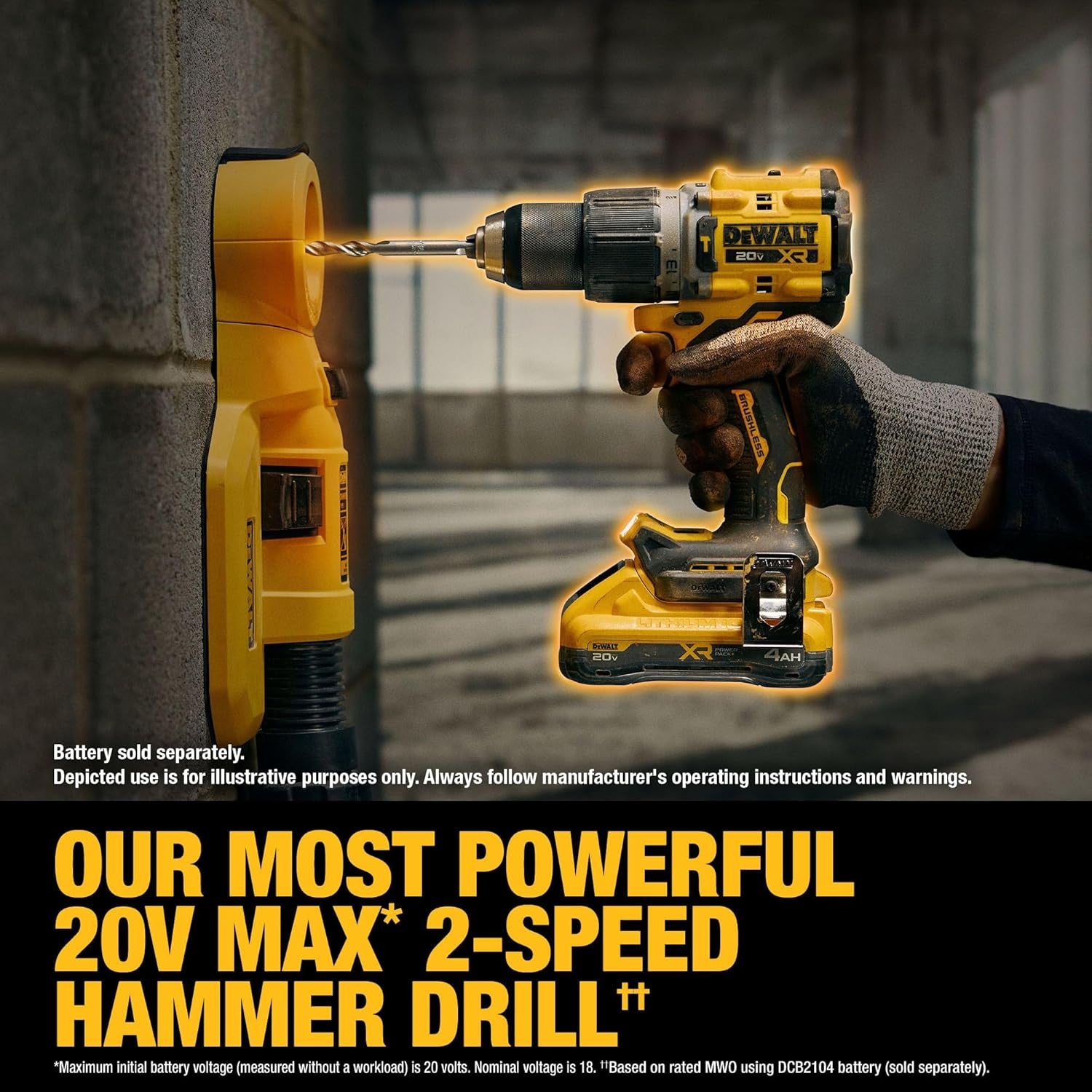 DEWALT 20V MAX XR® Brushless Cordless 1/2 In. Hammer Drill (Tool Only) (DCD806B)