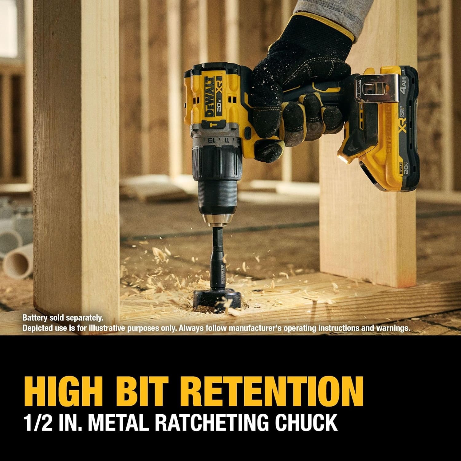 DEWALT 20V MAX XR® Brushless Cordless 1/2 In. Hammer Drill (Tool Only) (DCD806B)