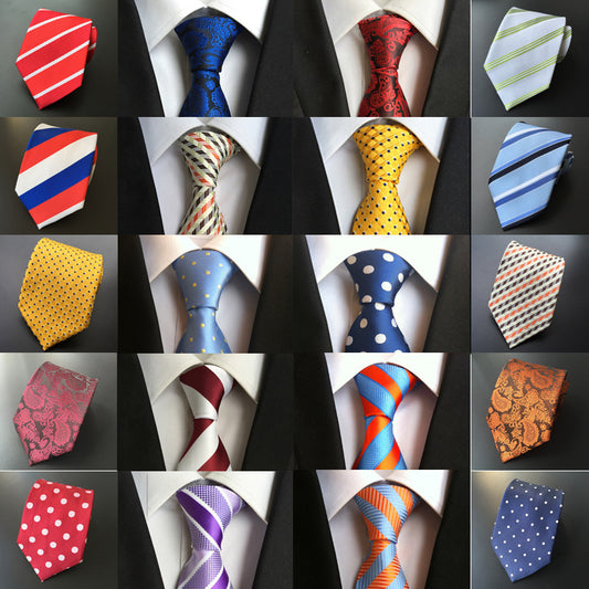 Manufacturers wholesale tie polyester jacquard tie men's casual formal wear professional business tie in stock supply