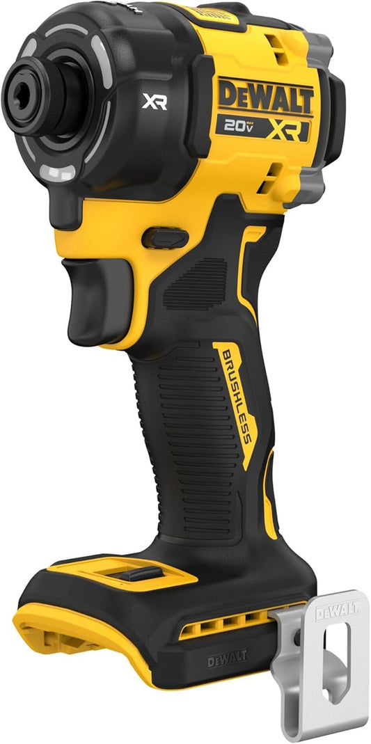 DEWALT 20V MAX 1/4 Inch Hydraulic Impact Driver,Quiet, Brushless Cordless XR Extreme Runtime, LED Halo Ring, Tool Only (DCF870B)